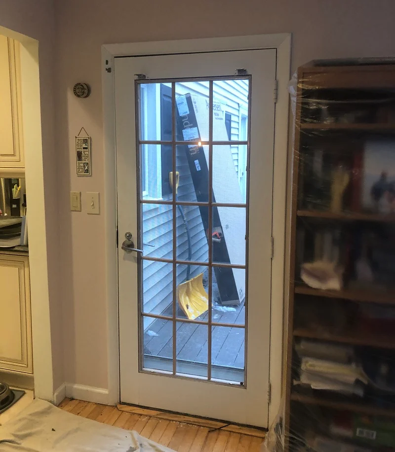 Kitchen patio door to be replaced